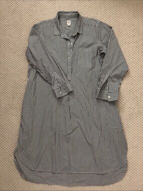 GAP Black and White Stripe Shirtdress